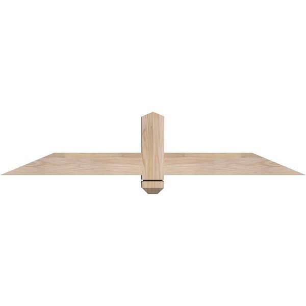 Ekena Millwork Eugene Smooth Timber Gable Bracket, Douglas Fir, 48"W x 10"H x 3 1/2"D x 3 1/2"F, 5/12 Pitch GBW048X10X0404EUG00SDF - main